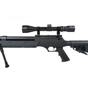 WELL модель снайперской винтовки MB13D Spring (with scope & bipod) BK